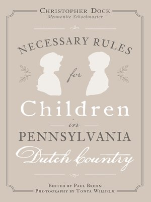 cover image of Necessary Rules for Children in Pennsylvania Dutch Country